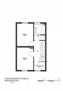2 Grundriss 1.OG Familiengl�ck in M�lheim-Heimaterde: Gepflegtes Reihenhaus mit gro�em Garten