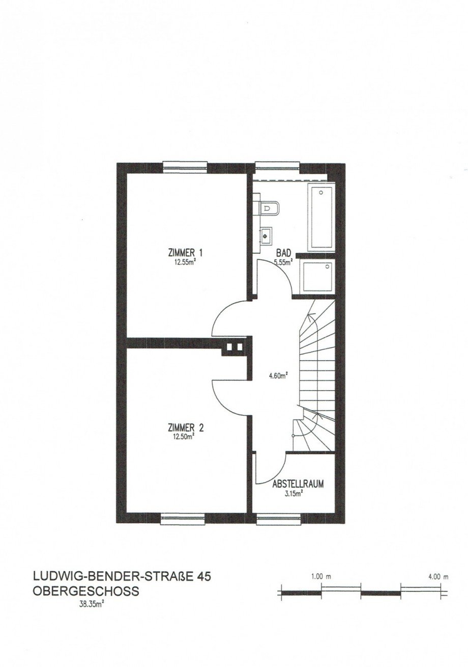 2 Grundriss 1.OG Reihenhaus M�lheim an der Ruhr
