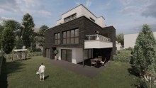 Gartenansicht Wohnen am Uhlenhorst.
8 Neubau ETW M�lheim Saarnberg